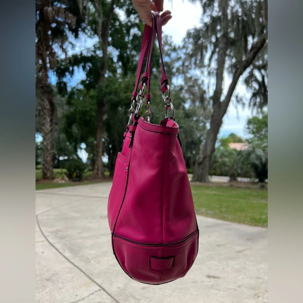 Coach Alexandra Purse Hot Pink EUC - Picture 2 of 5